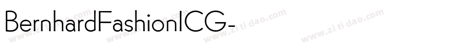 BernhardFashionICG字体转换