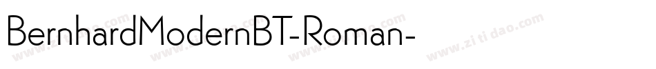 BernhardModernBT-Roman字体转换