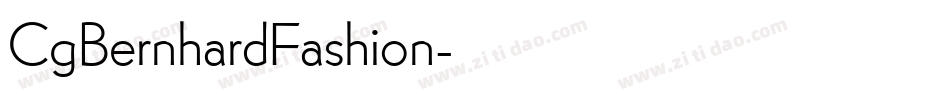 CgBernhardFashion字体转换