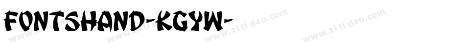 FontsHand-KGyW字体转换