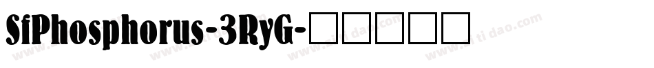 SfPhosphorus-3RyG字体转换