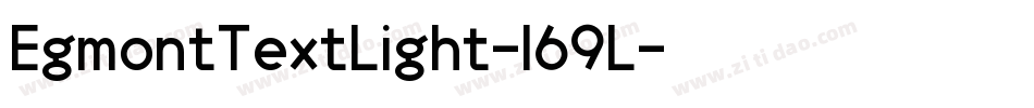 EgmontTextLight-169L字体转换