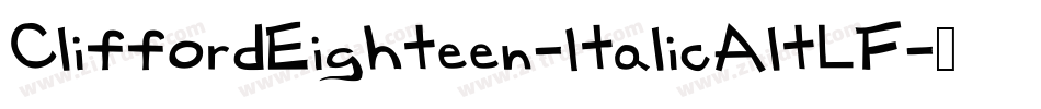 CliffordEighteen-ItalicAltLF字体转换