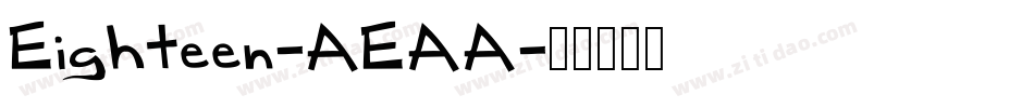 Eighteen-AEAA字体转换