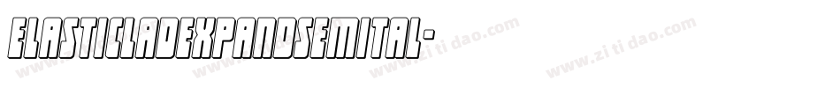 elasticladexpandsemital字体转换
