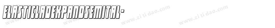 elasticladexpandsemital字体转换