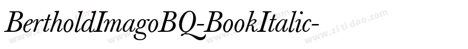BertholdImagoBQ-BookItalic字体转换