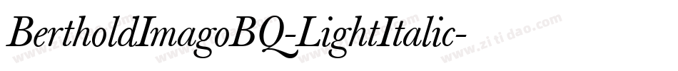 BertholdImagoBQ-LightItalic字体转换