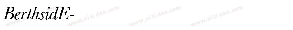 BerthsidE字体转换