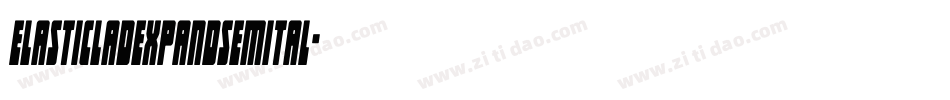 elasticladexpandsemital字体转换