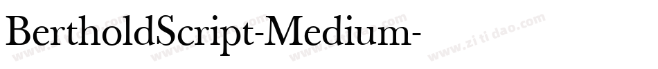 BertholdScript-Medium字体转换