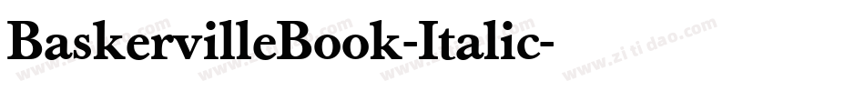 BaskervilleBook-Italic字体转换