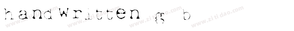 Handwritten-1G25B字体转换