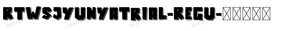 RTWSJyunYaTrial-Regu字体转换