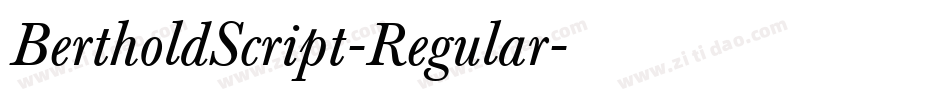 BertholdScript-Regular字体转换