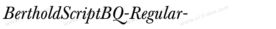 BertholdScriptBQ-Regular字体转换