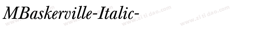 MBaskerville-Italic字体转换