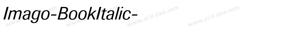 Imago-BookItalic字体转换