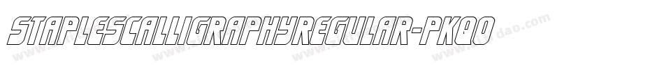 StaplesCalligraphyRegular-PKq07字体转换