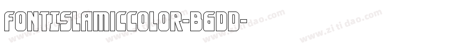 FontIslamicColor-B6dd字体转换