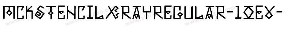 MckStencilXrayRegular-1OEv字体转换