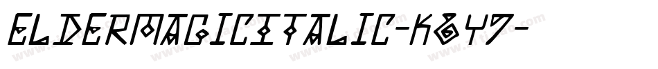 ElderMagicItalic-K6Y7字体转换