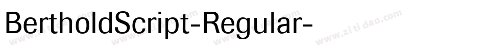 BertholdScript-Regular字体转换