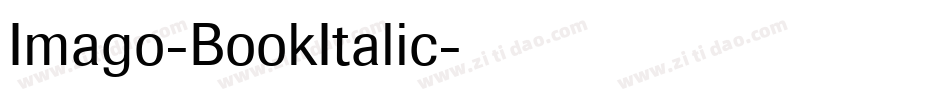 Imago-BookItalic字体转换