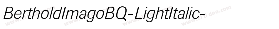 BertholdImagoBQ-LightItalic字体转换