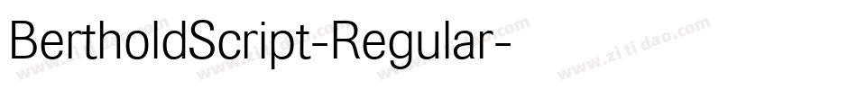 BertholdScript-Regular字体转换