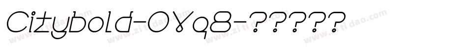 Citybold-OVq8字体转换