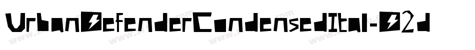 UrbanDefenderCondensedItal-D2dR字体转换
