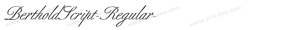 BertholdScript-Regular字体转换