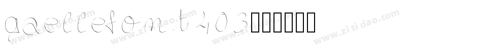 gaellefont403字体转换
