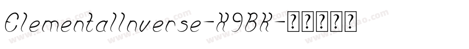 ElementalInverse-X9BK字体转换