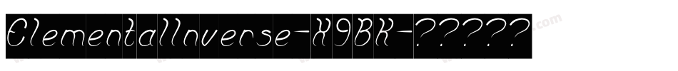 ElementalInverse-X9BK字体转换