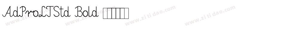 AdProLTStd-Bold字体转换