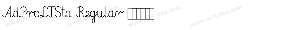 AdProLTStd-Regular字体转换