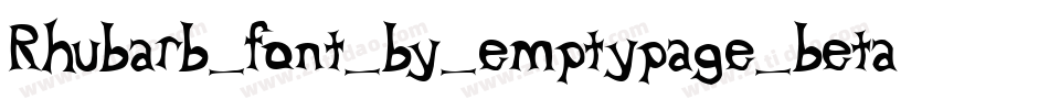 Rhubarb_font_by_emptypage_beta字体转换