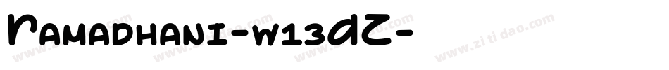Ramadhani-w13DZ字体转换 Ramadhani-w13DZ字体转换