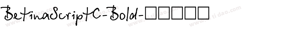 BetinaScriptC-Bold字体转换