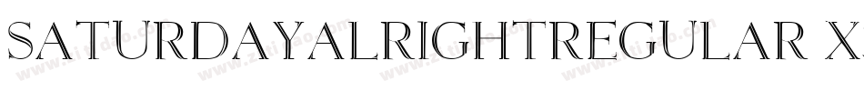 SaturdayalrightRegular-X3ZKP字体转换