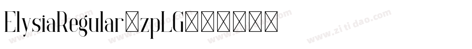 ElysiaRegular-zpLG字体转换