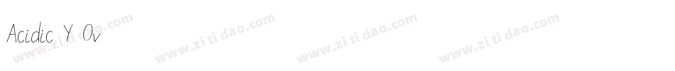 Acidic-Y7Ov字体转换