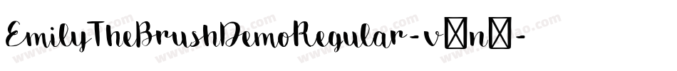 EmilyTheBrushDemoRegular-v7n9字体转换