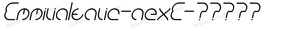 EmmiliaItalic-aexE字体转换