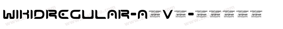 WikidRegular-A7v7字体转换
