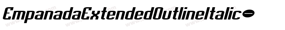 EmpanadaExtendedOutlineItalic-BevG字体转换