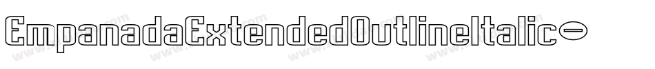 EmpanadaExtendedOutlineItalic-BevG字体转换