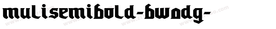 MuliSemibold-BW0dG字体转换